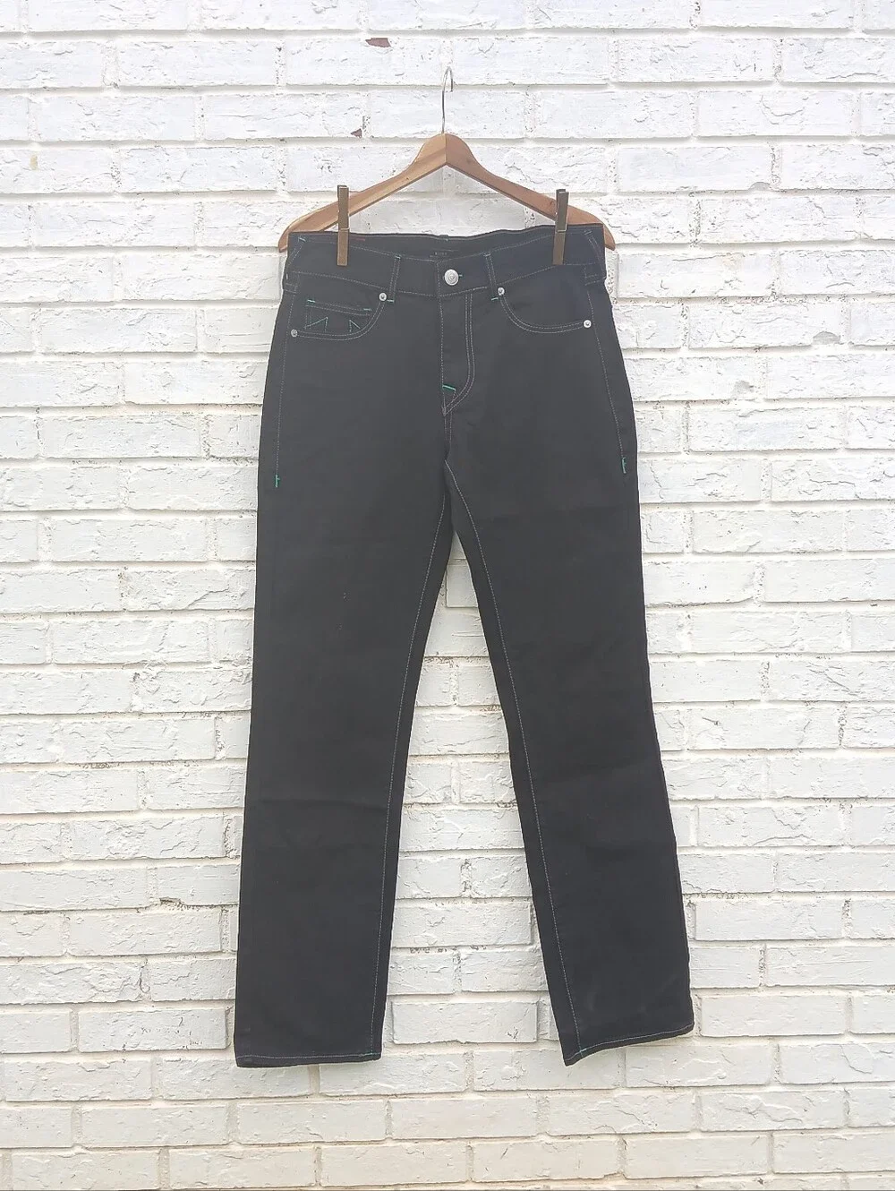 True Religion Ricky Relaxed Straight Jeans Black
